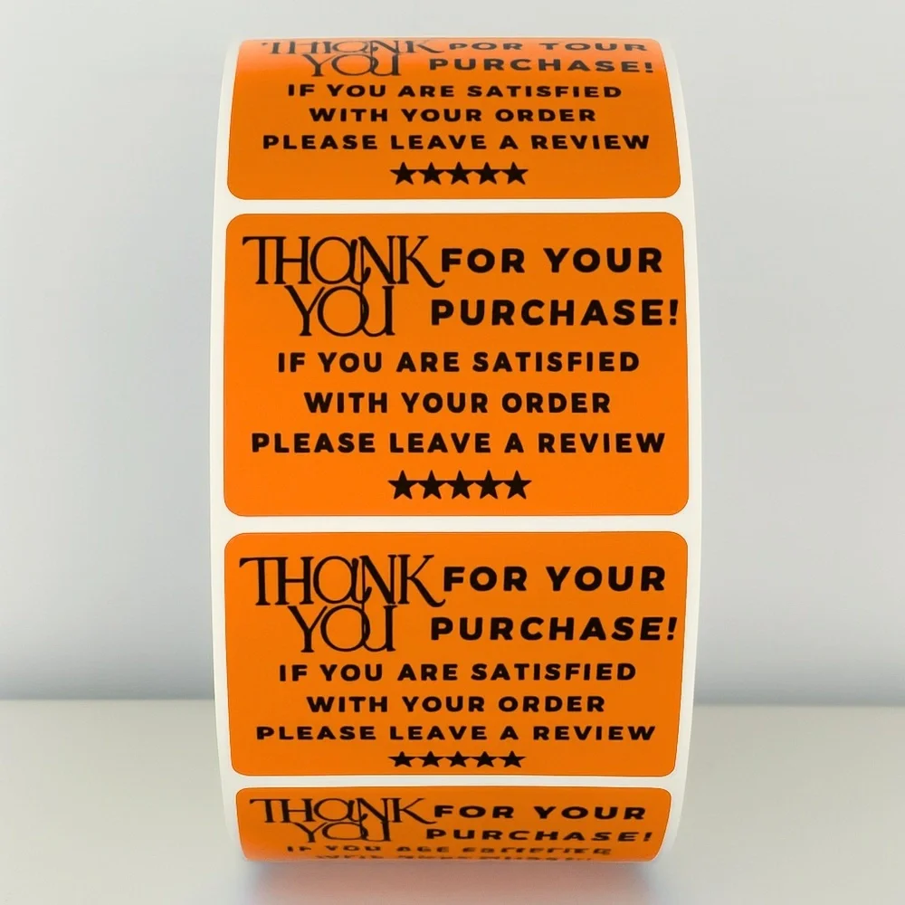 Thank You Stickers Please Leave a Review – Small Business Packaging Labels